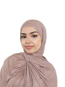 Jersey Hijab in Dark Beige