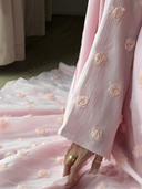 Blush Rosette Abaya