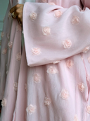 Blush Rosette Abaya