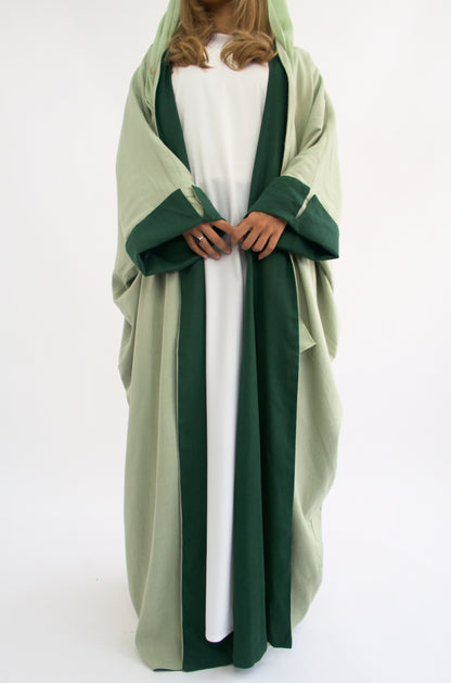 Reversible Green Abaya