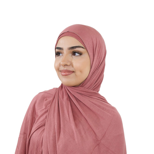Jersey Hijab in Rose Pink