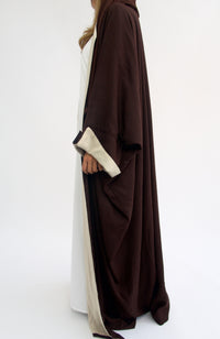 Reversible Linen Brown Abaya