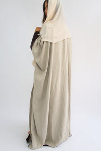 Reversible Linen Brown Abaya