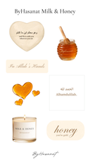 Milk and Honey 3D Sticker Set