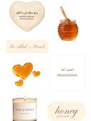Milk and Honey 3D Sticker Set