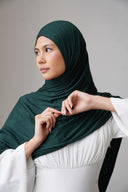 Jersey Hijab in Pine Green