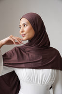 Jersey Hijab in Chestnut Brown