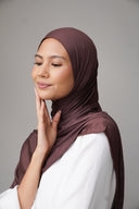 Jersey Hijab in Chestnut Brown