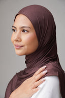 Jersey Hijab in Chestnut Brown