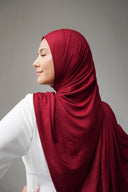 Jersey Hijab in Cherry Red