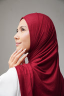 Jersey Hijab in Cherry Red