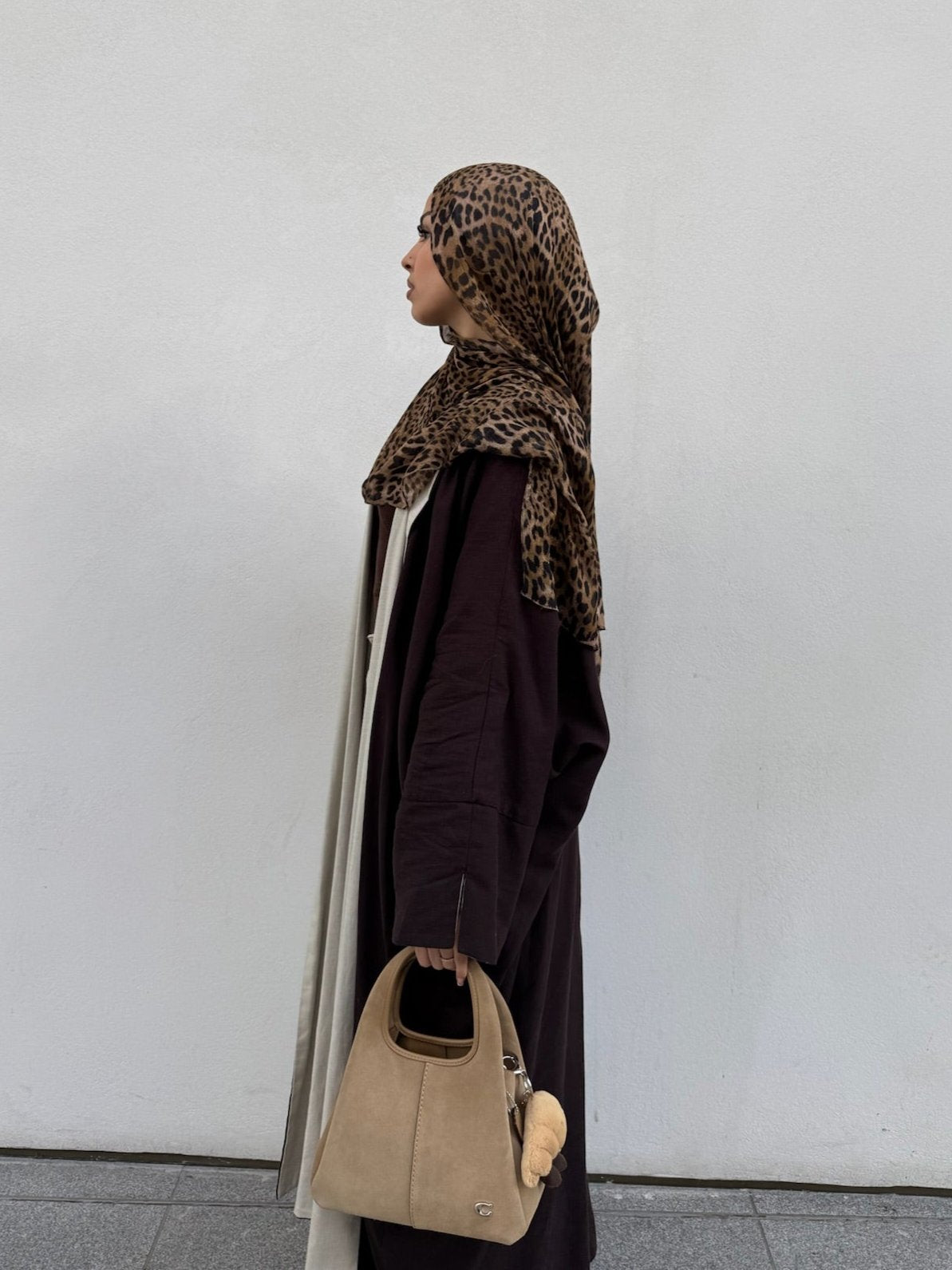 Reversible Linen Brown Abaya