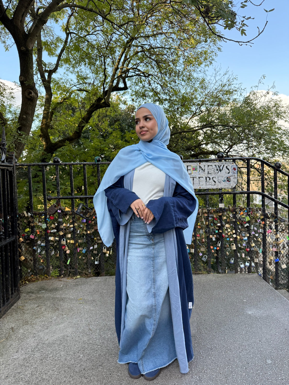 Reversible Linen Denim Abaya