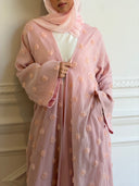 Blush Rosette Abaya
