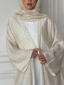 Ivory Sprinkle Abaya