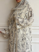 Inked Petal Abaya