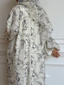 Inked Petal Abaya