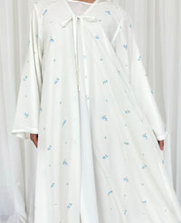 Floral Printed Abaya Set in Blue