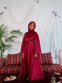 Children's Organza Abaya in Red