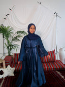 Children's Organza Abaya in Navy