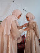 Children's Organza Abaya in Gold
