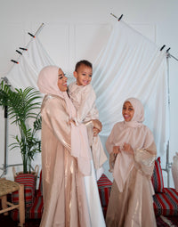 Children's Organza Abaya in Gold