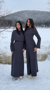 Winter Dress Two Piece Set Grey