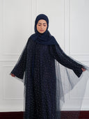 Celestial Star Abaya Set in Navy