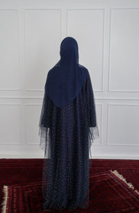 Celestial Star Abaya Set in Navy