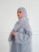 Celestial Star Abaya Set in Grey