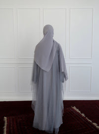 Celestial Star Abaya Set in Grey