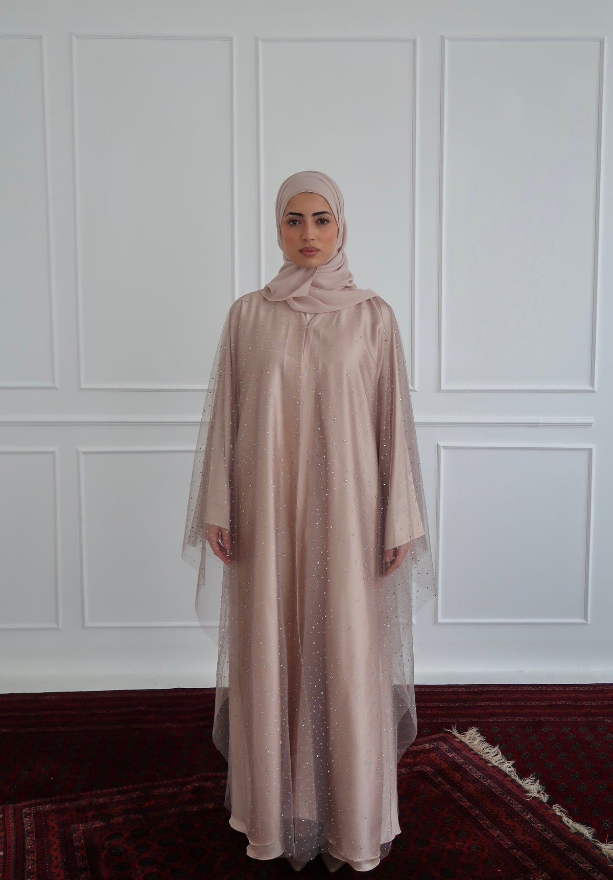 Celestial Star Abaya Set in Gold