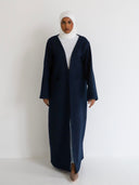Boucle Abaya Coat Navy