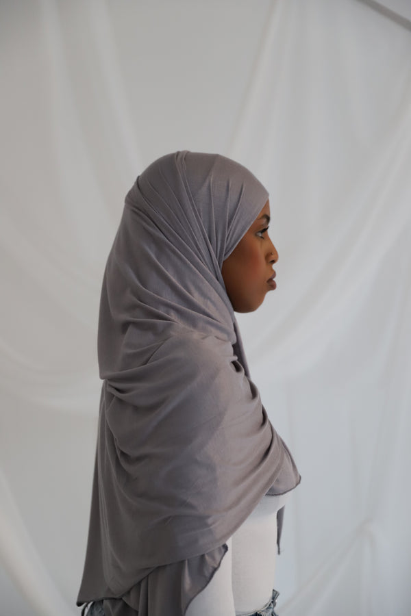 Jersey Hijab in Ash Grey