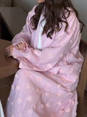 Blush Rosette Abaya