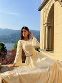 Linen Lace-Up Dress in Lemon