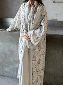 Inked Petal Abaya