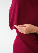 Two-Piece Cape Dress Burgundy