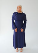 Two-Piece Cape Dress Navy