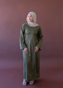 Olive Suede Dress