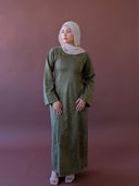 Olive Suede Dress