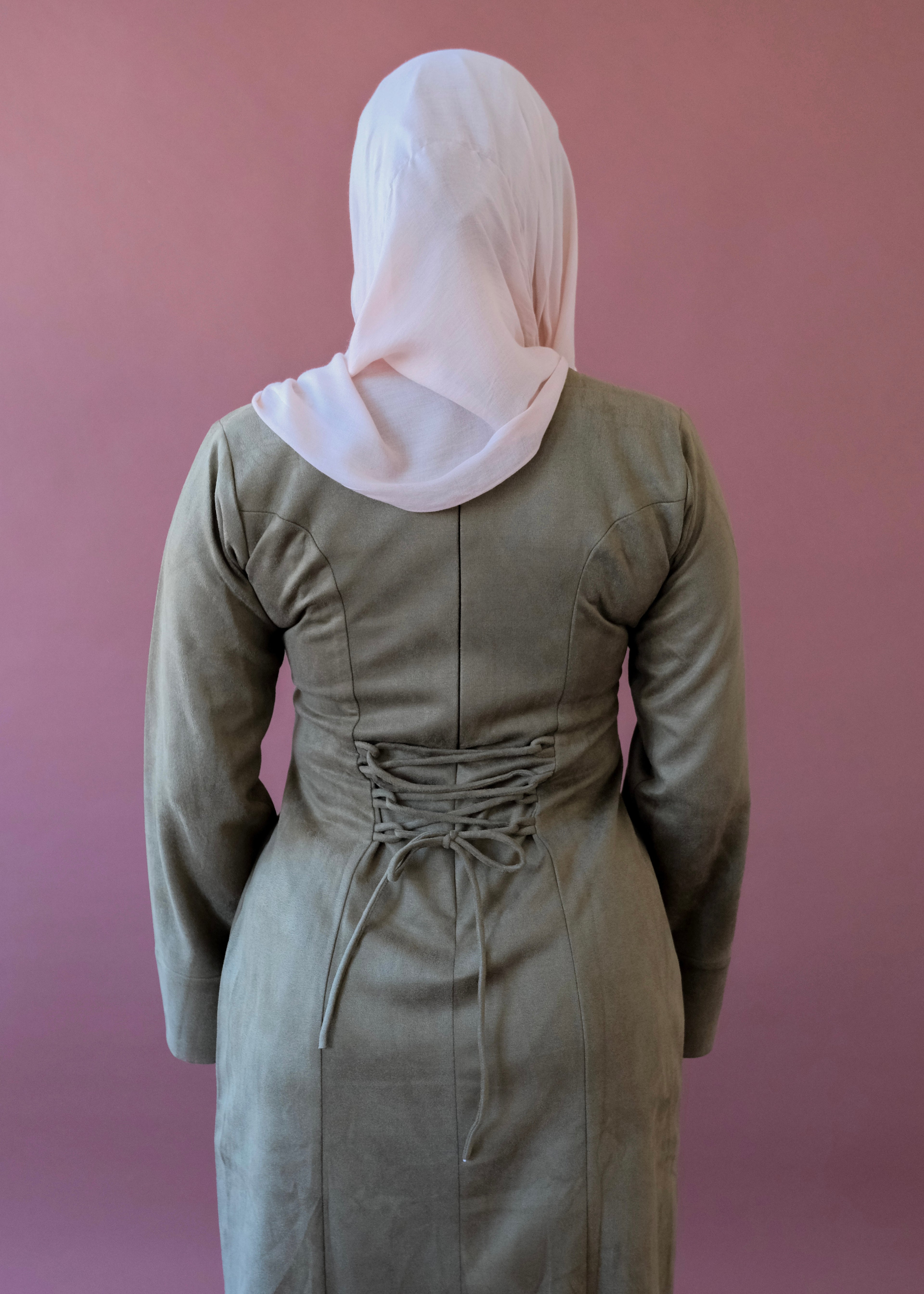 Olive Suede Dress