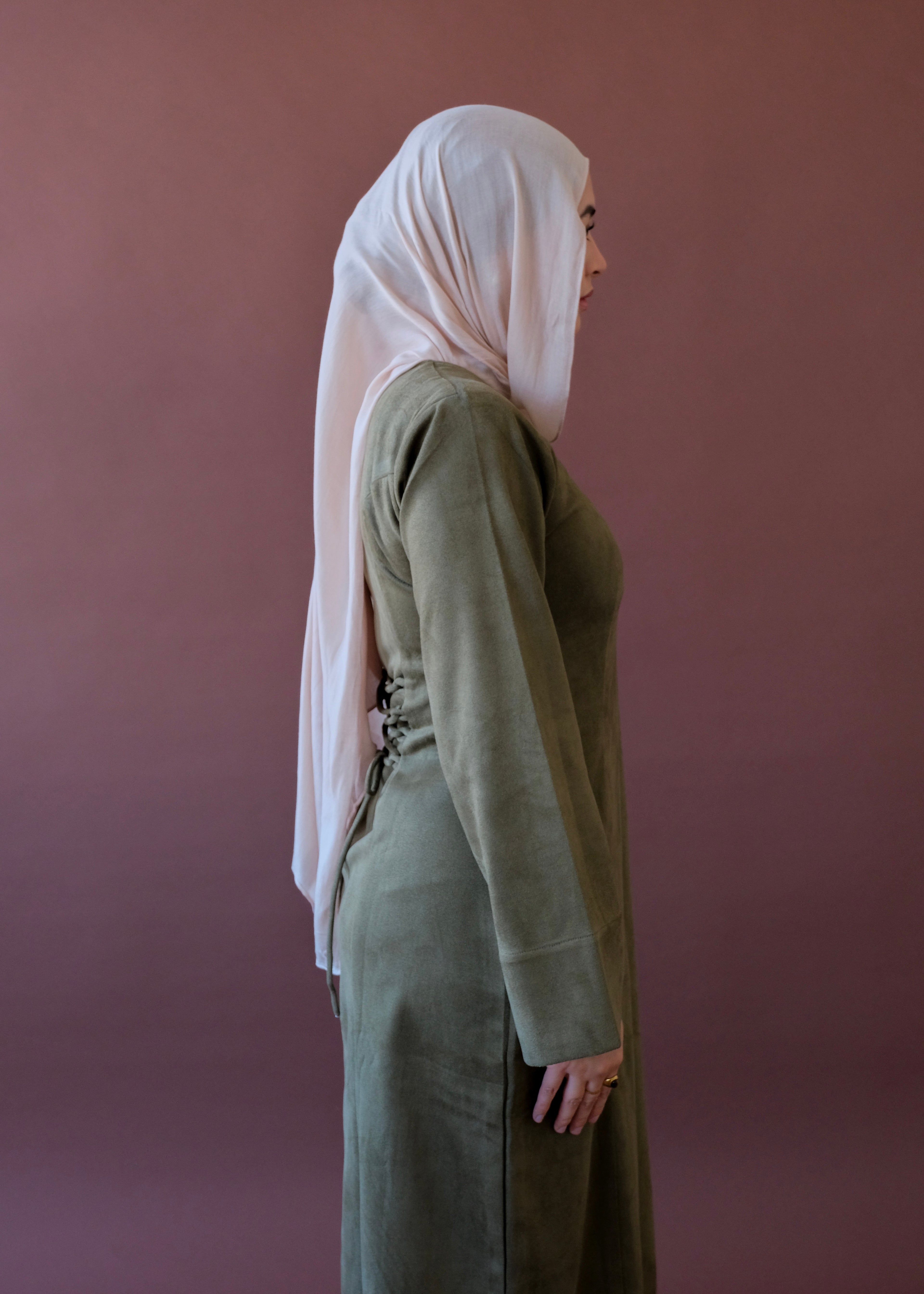 Olive Suede Dress