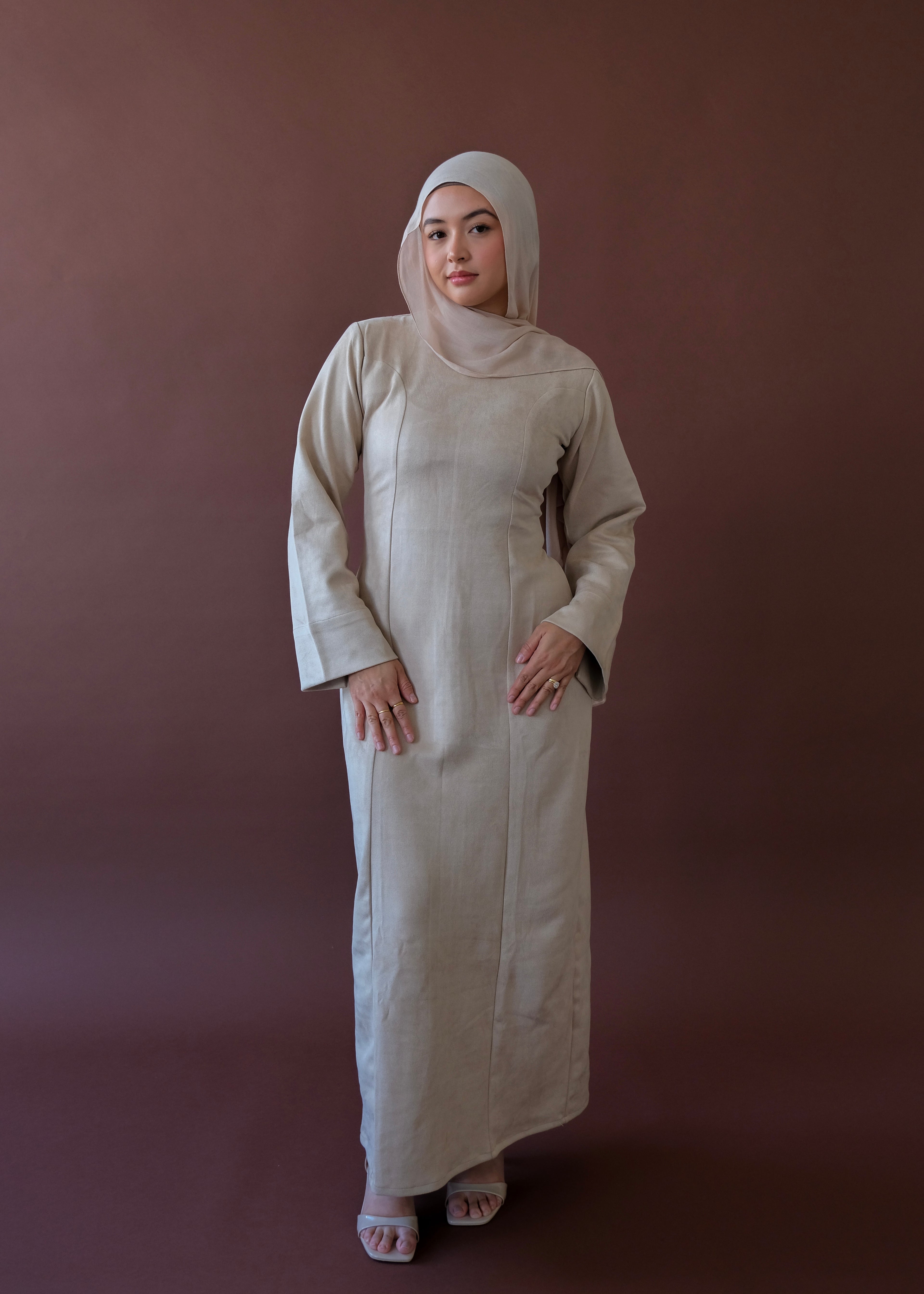 Almond Suede Dress