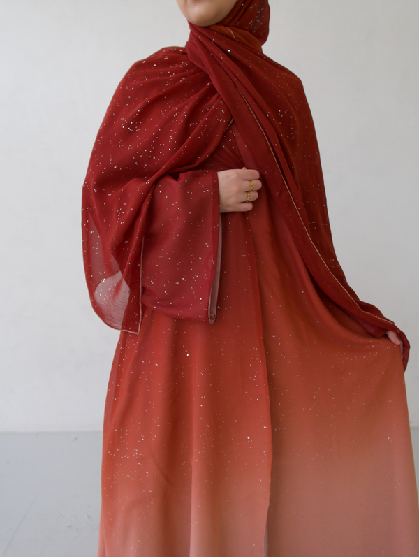 Sunset Sparkle Abaya