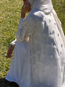 Ivory Rosette Abaya