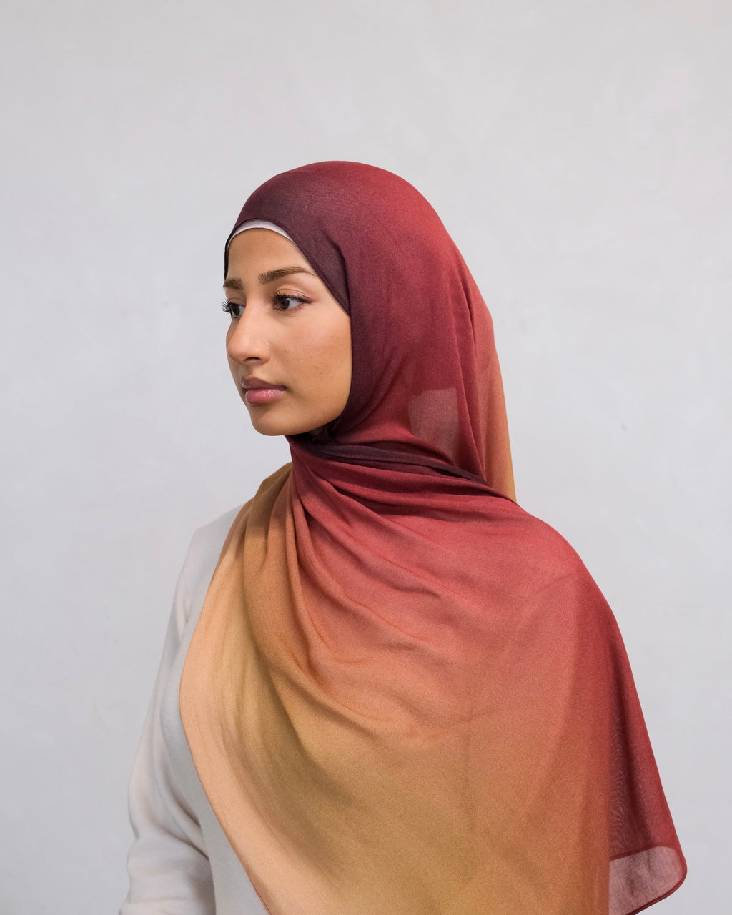 Woodland Rouge Ombre Modal Hijab